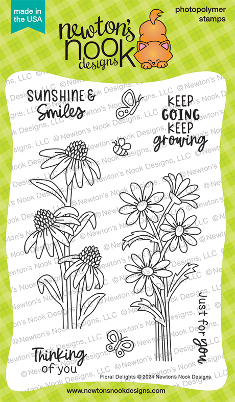 Newton's Nook Designs Floral Delights Clear Stamps nn2404s05