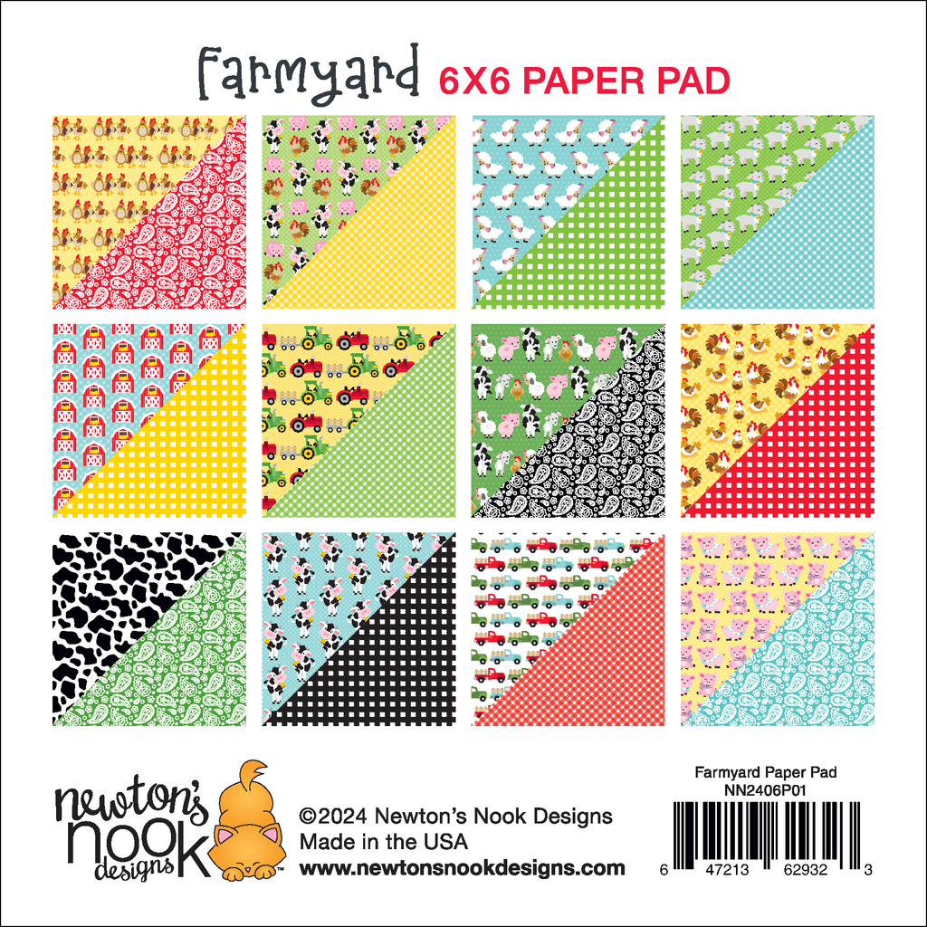 Newton's Nook Designs Farmyard 6x6 Paper Pad nn2406p01 product image