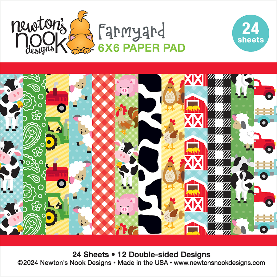 Newton's Nook Designs Farmyard 6x6 Paper Pad nn2406p01