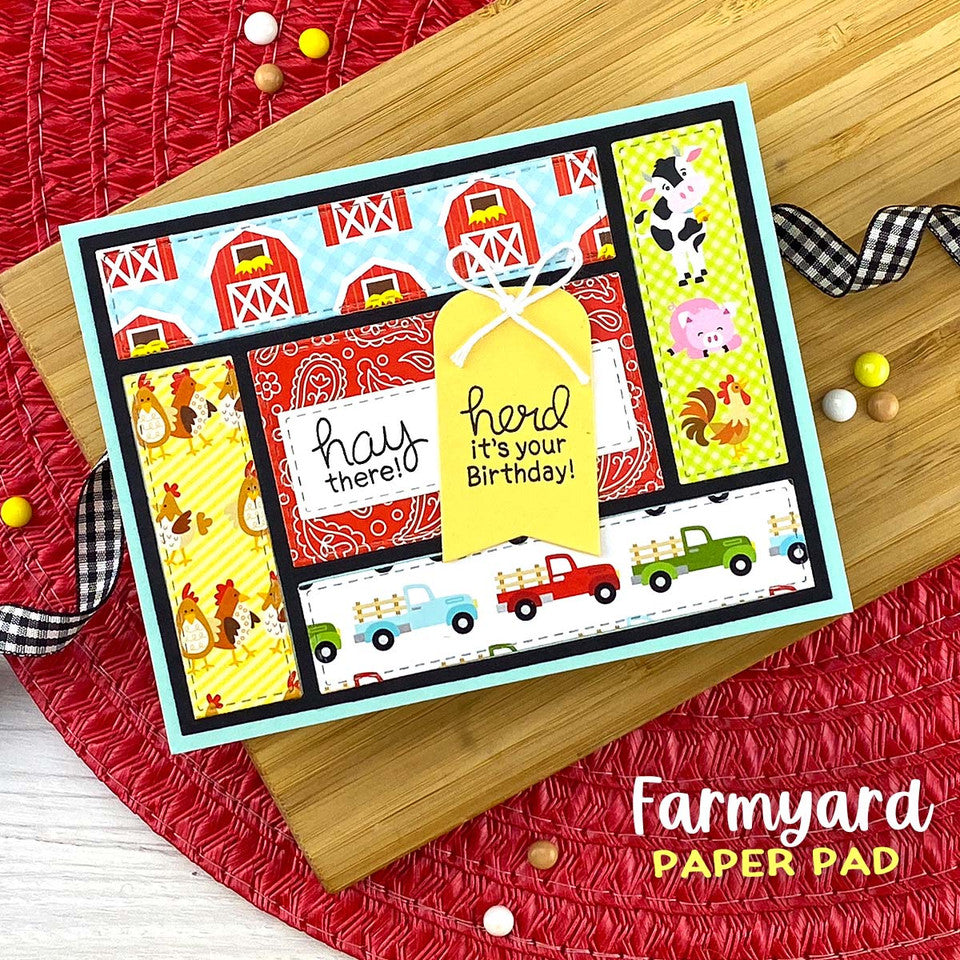 Newton's Nook Designs Farmyard 6x6 Paper Pad nn2406p01 happy birthday