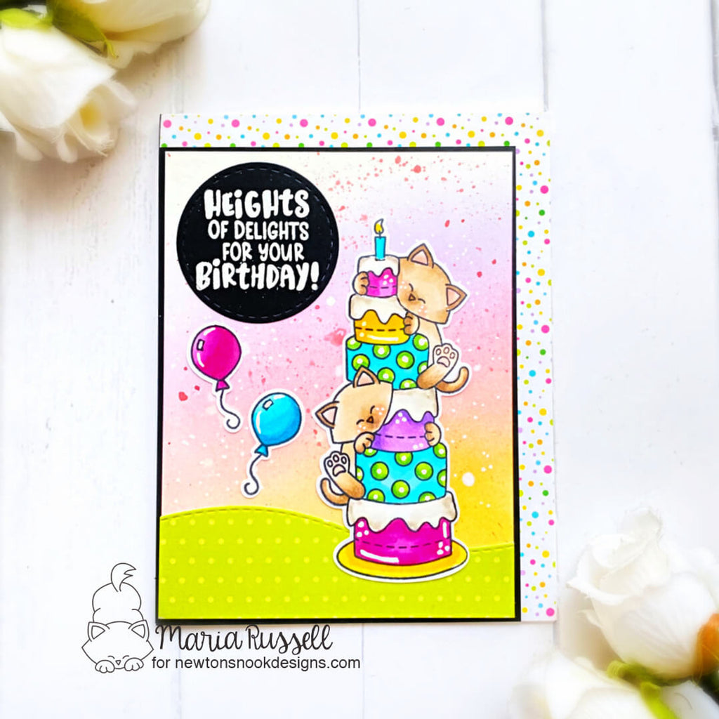 Newton's Nook Designs Newton's Birthday Delights Clear Stamps NN2307S01 cake