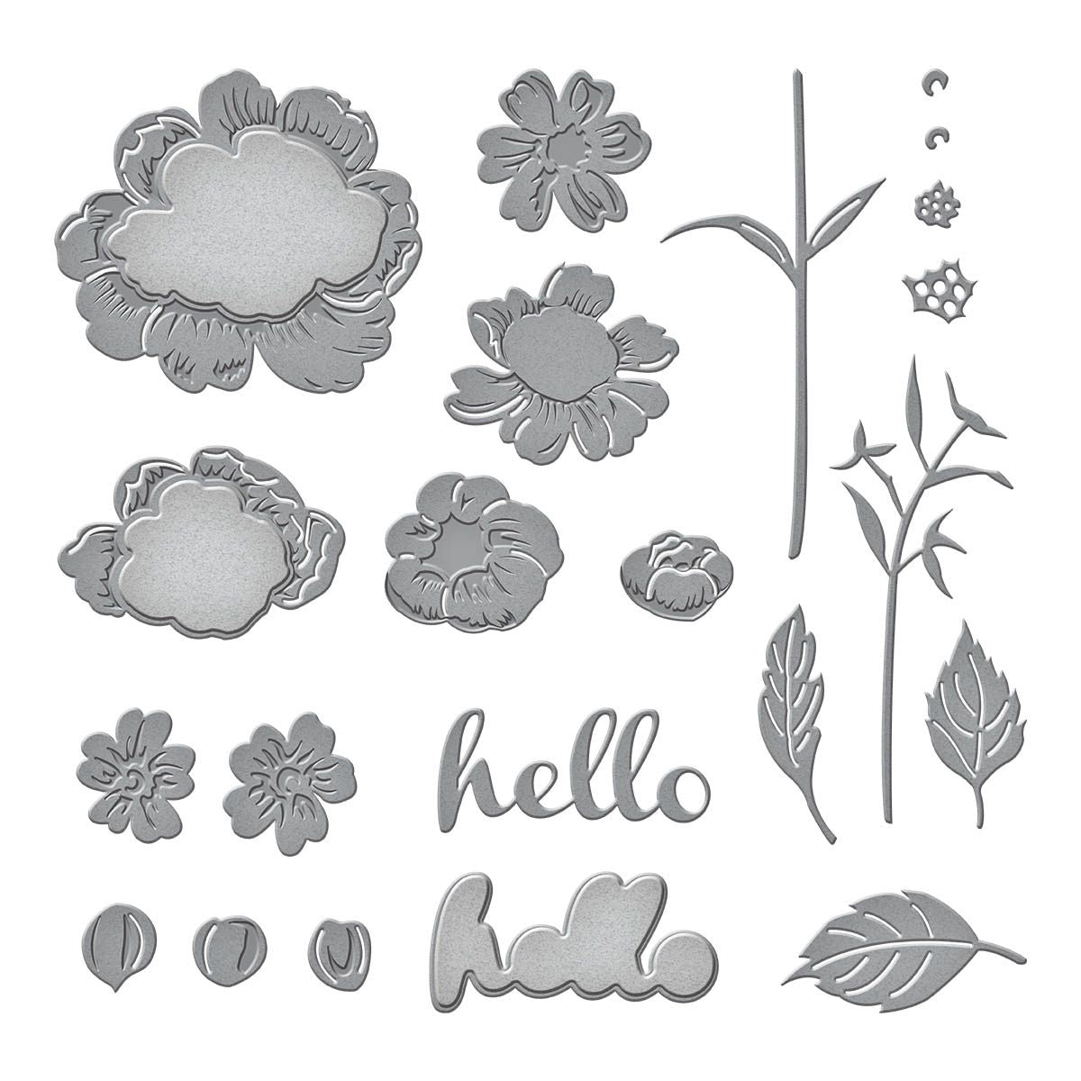 Spellbinders - from The Garden Collection - Stamp and Die Sets - Garden Party