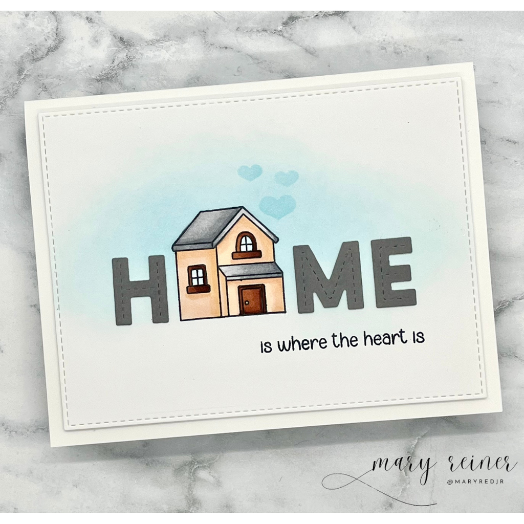 Simon Says Clear Stamps No Place Like Home 2179ssc Rain or Shine Home Card