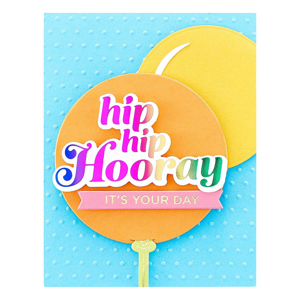 GLP-388 Spellbinders Glimmering Hooray Hot Foil Plate and Die Set Rainbow