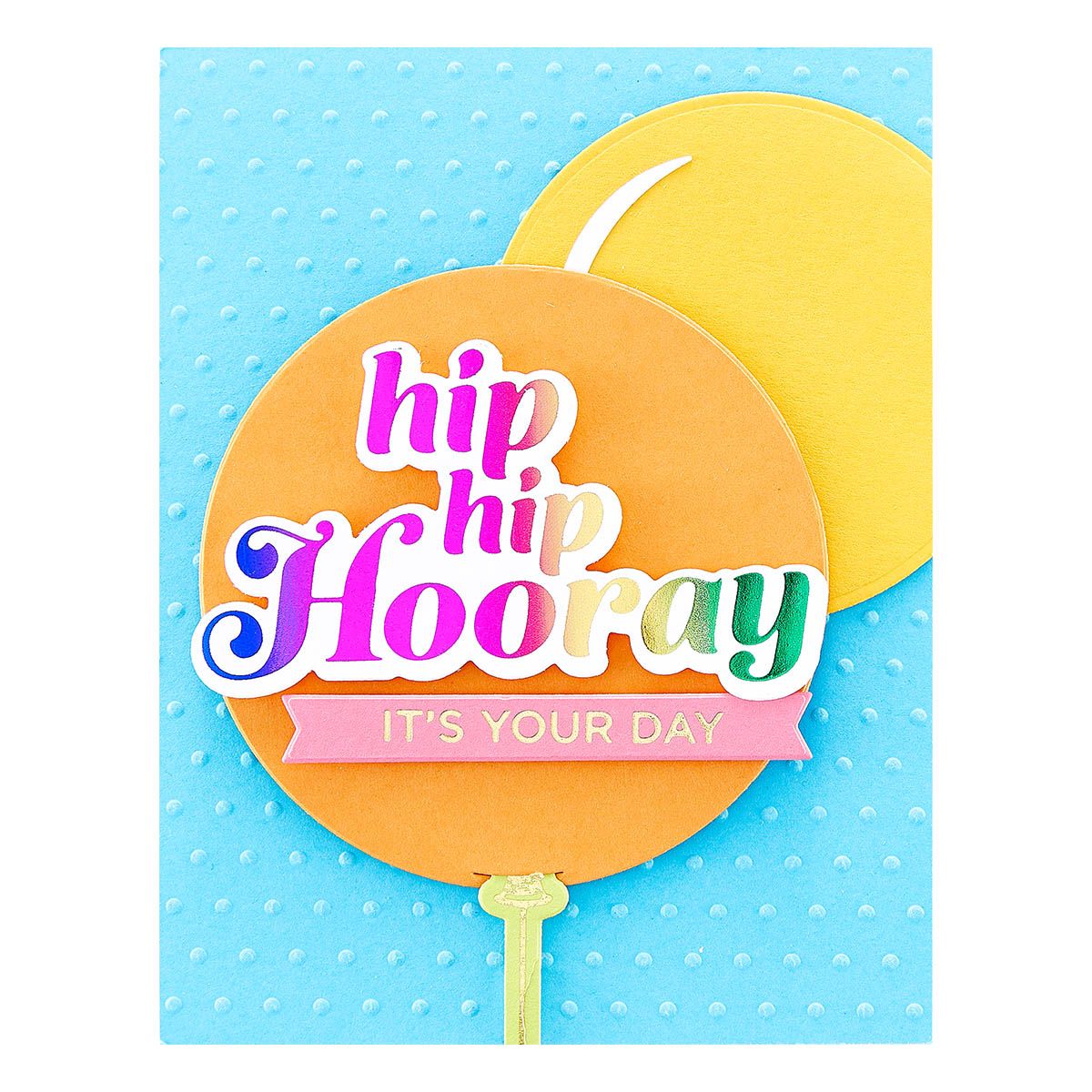 GLP-388 Spellbinders Glimmering Hooray Hot Foil Plate and Die Set Rainbow