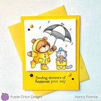 Purple Onion Designs Spring Shower Unmounted Cling Stamp pod5022 showers of happiness card