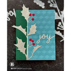 Simon Says Stamp Narrow Holly Cluster Wafer Die s1047 Sugar and Spice Holiday Card