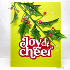 Simon Says Stamp Narrow Holly Cluster Wafer Die s1047 Sugar and Spice Holiday Card