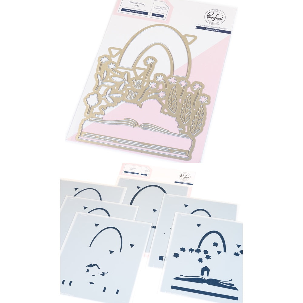 Pinkfresh Studio Nature's Narrative Die And Stencils Bundle