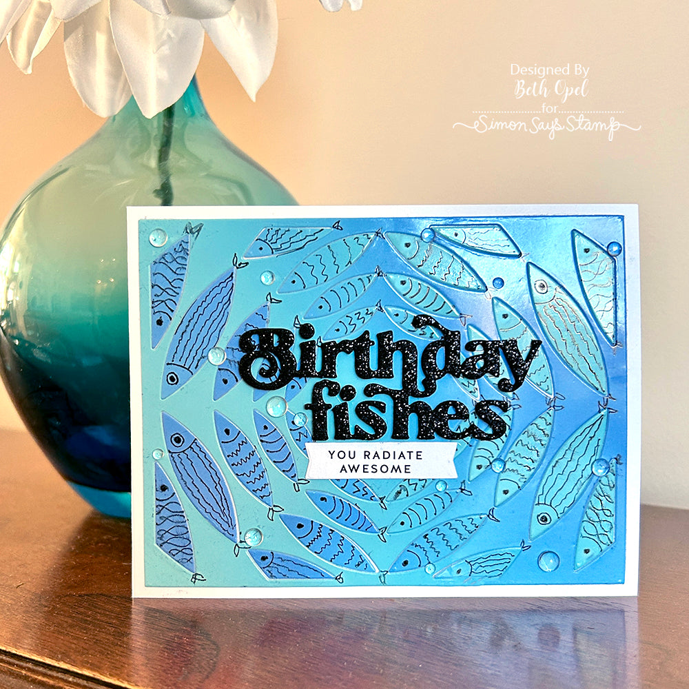 Simon Says Stamp Nested Leaves Plate Wafer Dies 1042md Be Bold Birthday Card