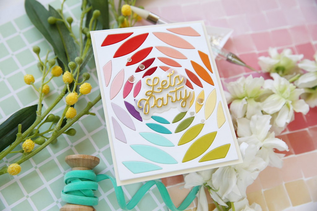 Simon Says Stamp Nested Leaves Plate Wafer Dies 1042md Be Bold Birthday Card | color-code:ALT03
