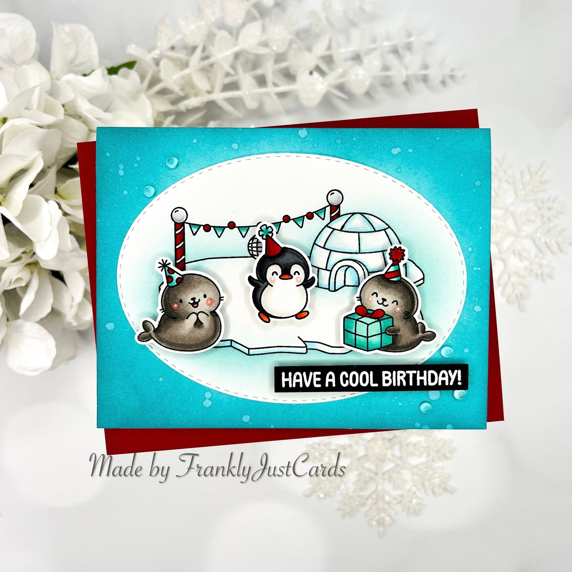 Simon Says Stamp Nested Stitched Ovals Wafer Dies 1495sd DieCember Birthday Card | color-code:ALT03