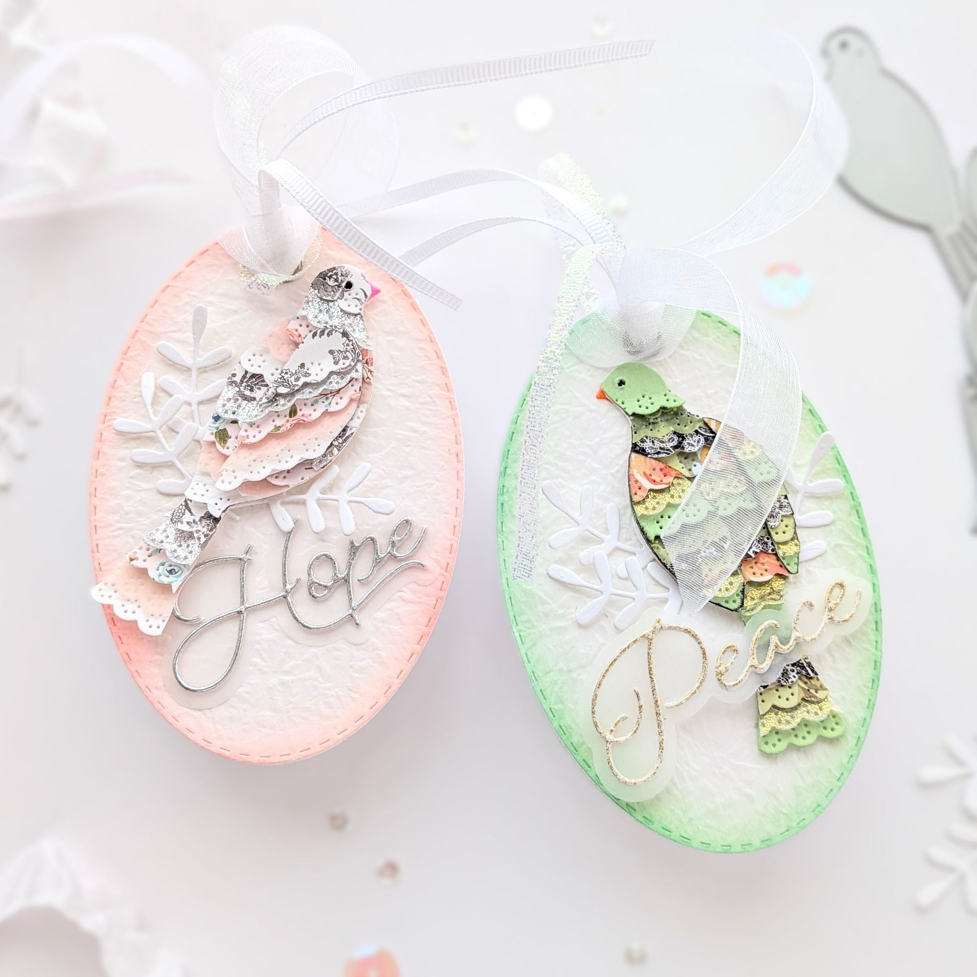Simon Says Stamp Nested Stitched Ovals Wafer Dies 1495sd DieCember Holiday Tags