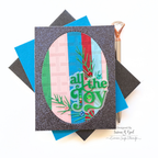 Simon Says Stamp Nested Stitched Ovals Wafer Dies 1495sd DieCember Holiday Card