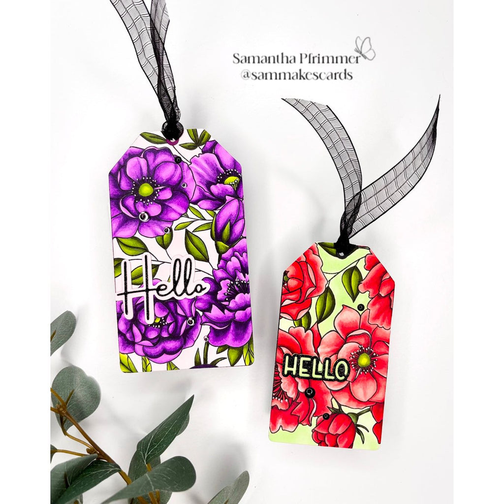 CZ Design Nested Tags Wafer Dies czd265 Hello Tags