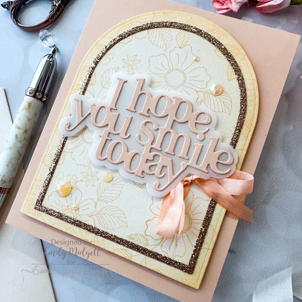 Simon Says Stamp Nested Domed Arches Frames Wafer Dies 1095sd Sunny Vibes I Hope You Smile Today Card | color-code:ALT08