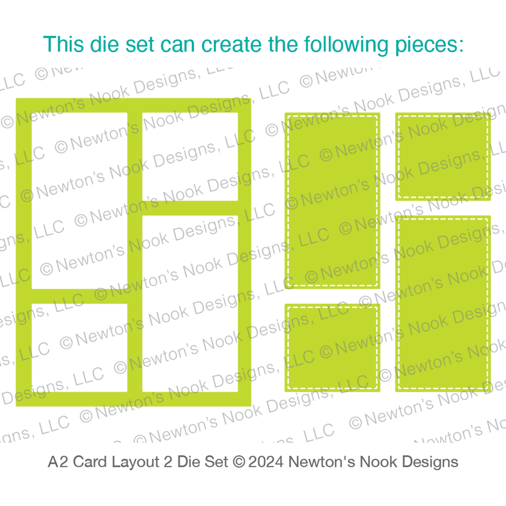 Newton's Nook Designs A2 Card Layout 2 Die nn2407d02