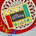 Newton's Nook Designs A2 Card Layout Die nn2403d03 happy birthday