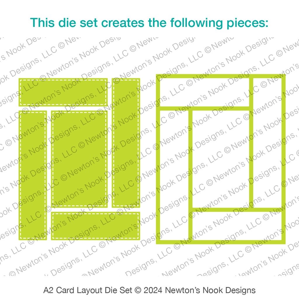 Newton's Nook Designs A2 Card Layout Die nn2403d03 product image