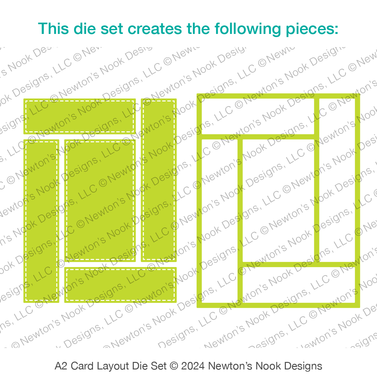 Newton's Nook Designs A2 Card Layout Die nn2403d03 product image