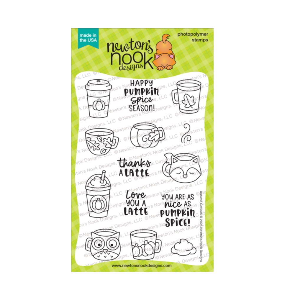 Newton's Nook Designs Autumn Coffees Clear Stamps nn2509s01