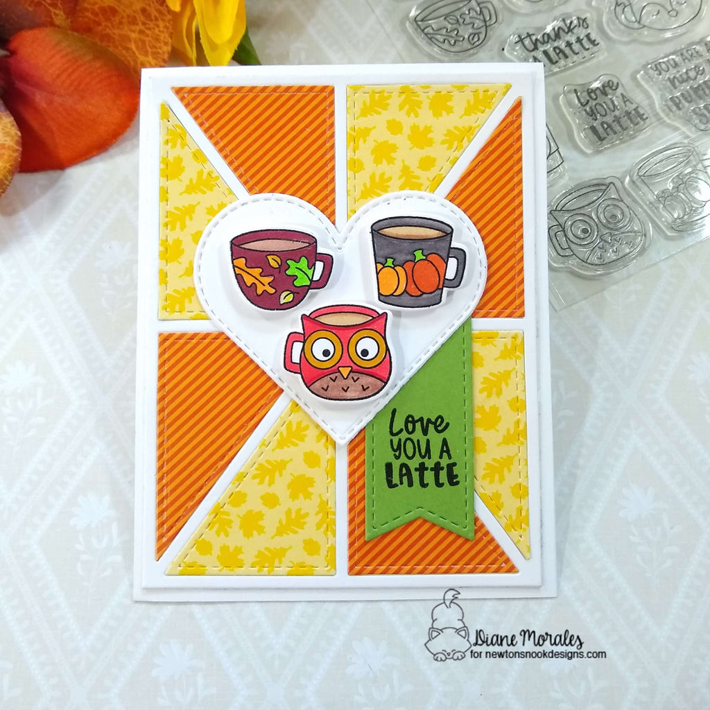 Newton's Nook Designs Autumn Coffees Dies nn2509d01 orange