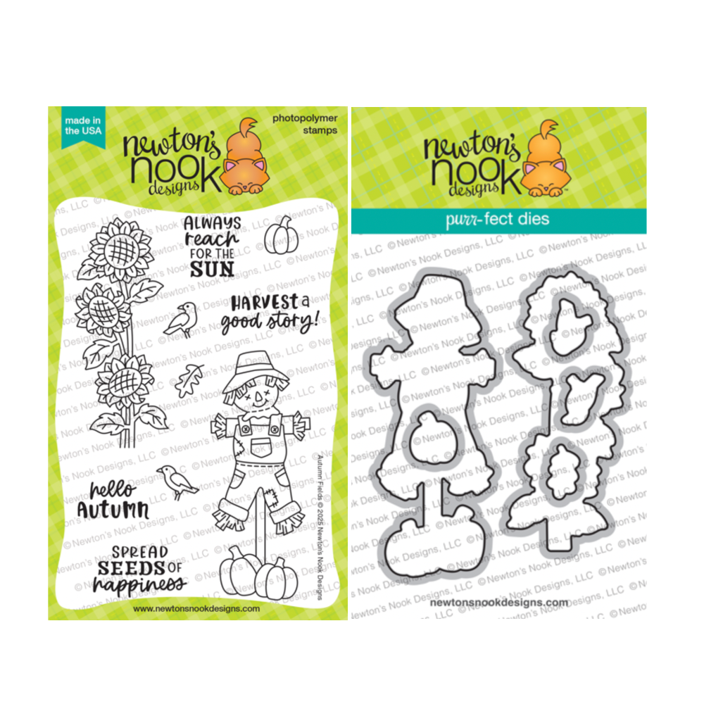 Newton's Nook Designs Autumn Fields Clear Stamp and Die Set