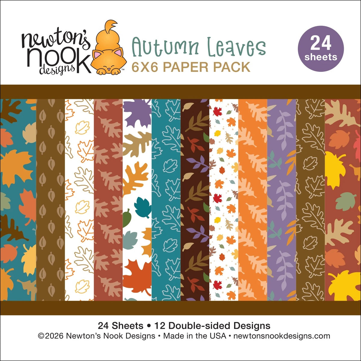 Newton's Nook Designs Autumn Leaves 6 x 6 inch Paper Pack nn2609p01