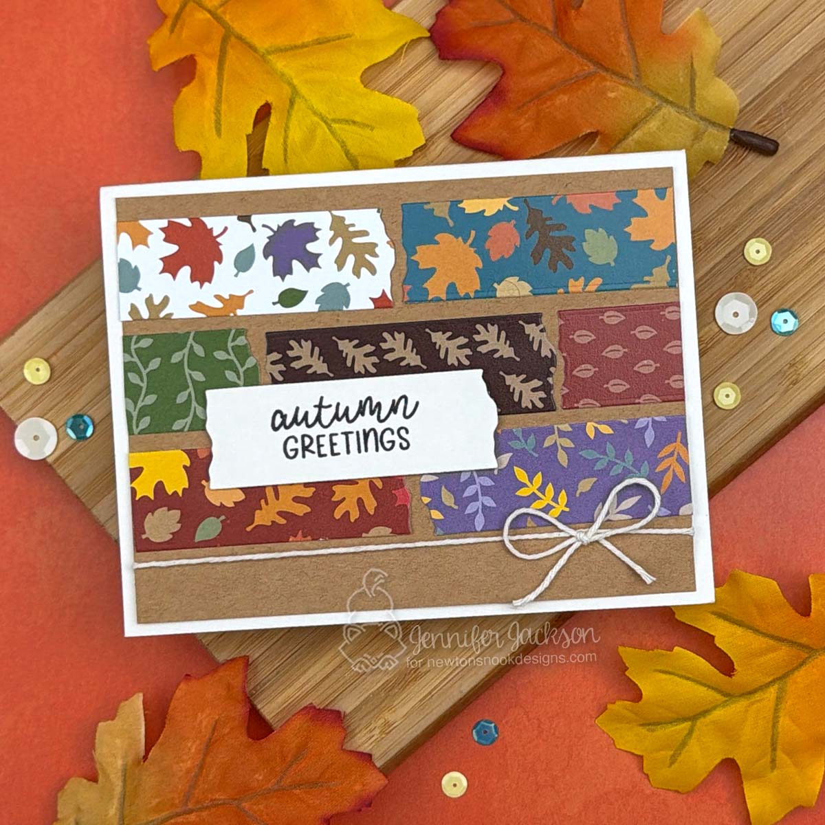 Newton's Nook Designs Autumn Leaves 6 x 6 inch Paper Pack nn2609p01 autumn greetings card