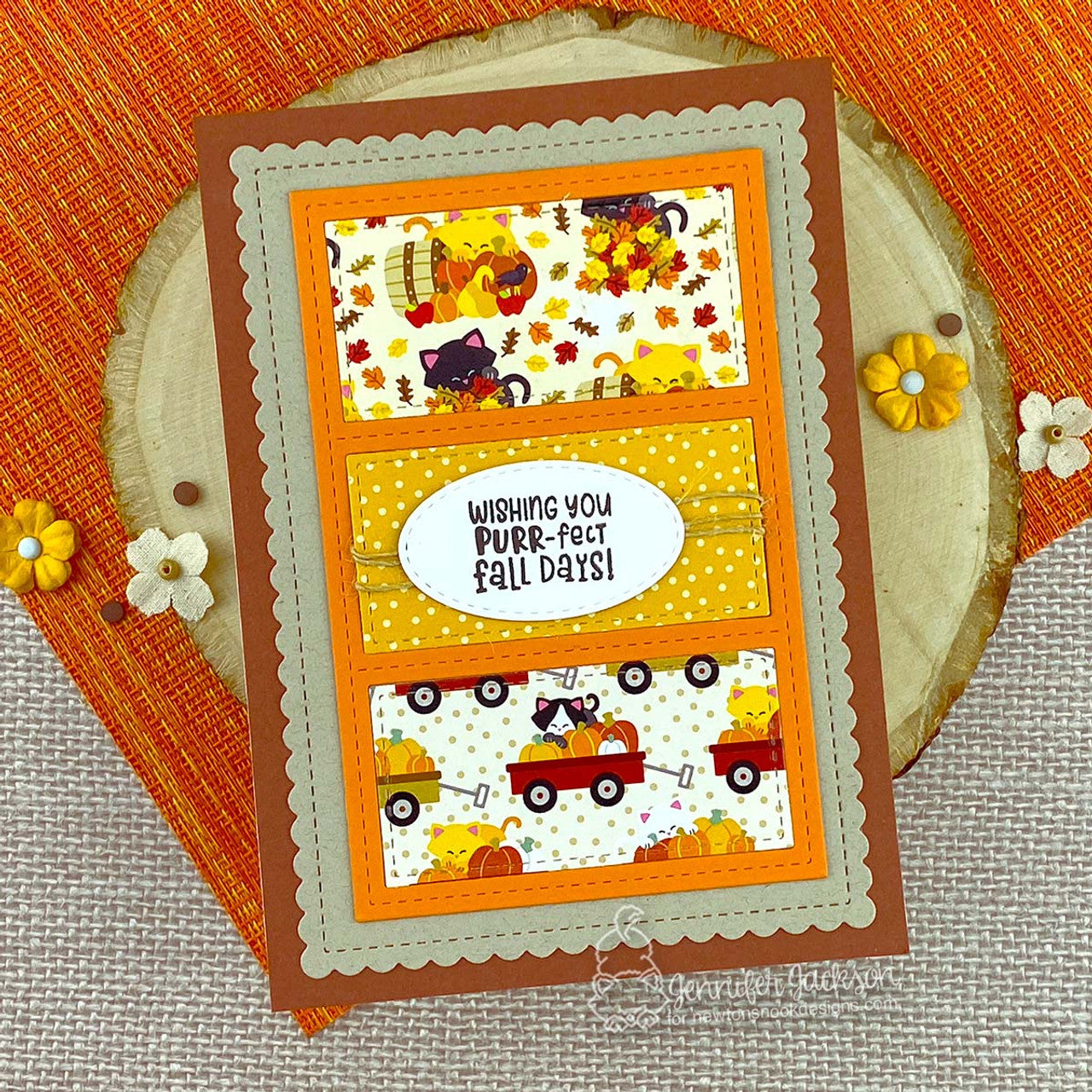 Newton's Nook Designs Autumn Meows 6 x 6 inch Paper Pad nn2409p01 autumn
