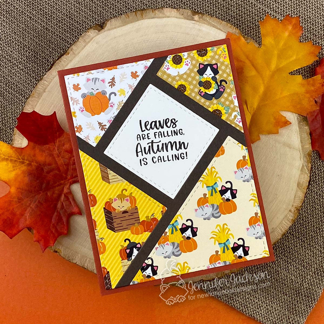 Newton's Nook Designs Autumn Meows 6 x 6 inch Paper Pad nn2409p01 cats