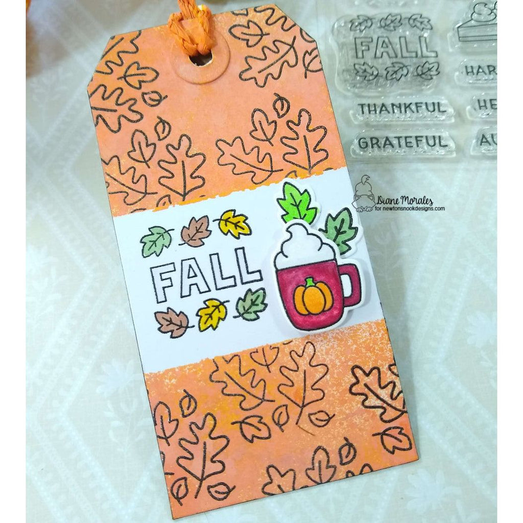 Newton's Nook Designs Autumn Postage Sampler Clear Stamp and Die Set tag