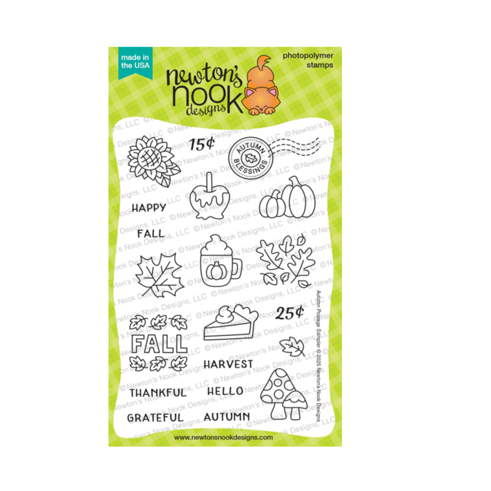 Newton's Nook Designs Autumn Postage Sampler Clear Stamps nn2509s02