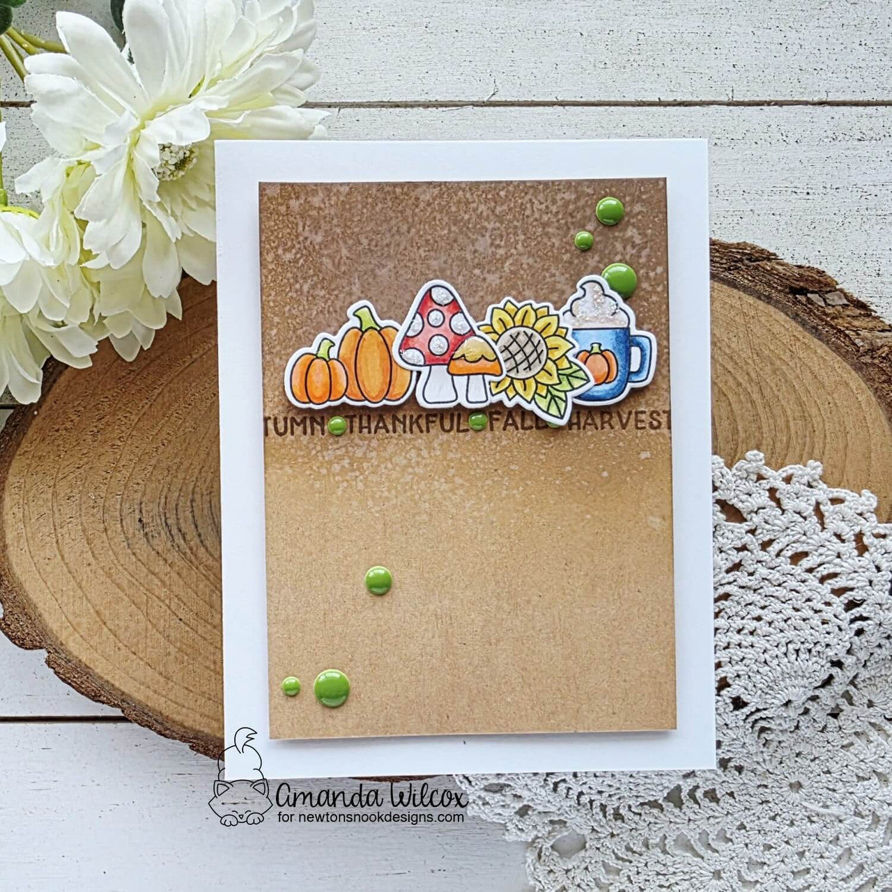 Newton's Nook Designs Autumn Postage Sampler Dies nn2509d02 pumpkins