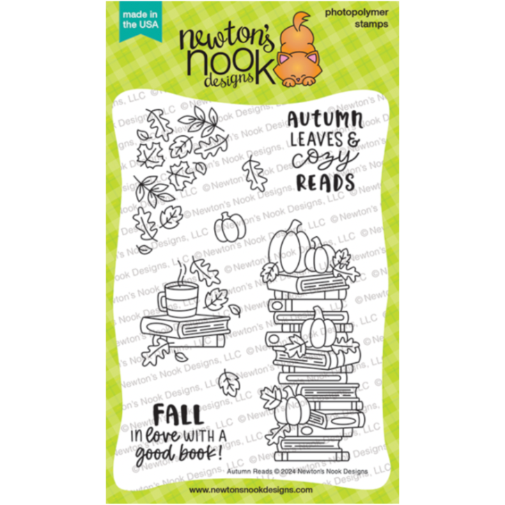 Newton's Nook Designs Autumn Reads Clear Stamp and Die Set product image 1