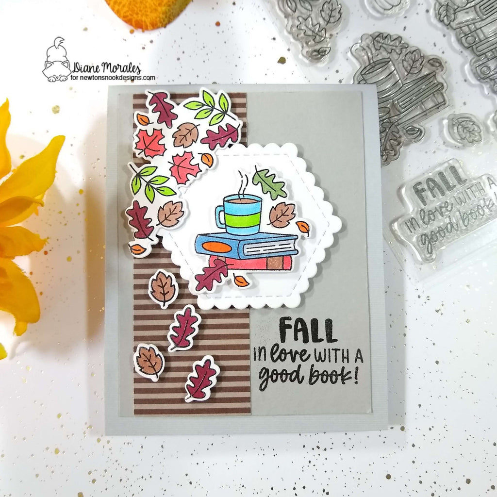 Newton's Nook Designs Autumn Reads Clear Stamps nn2409s04 good book