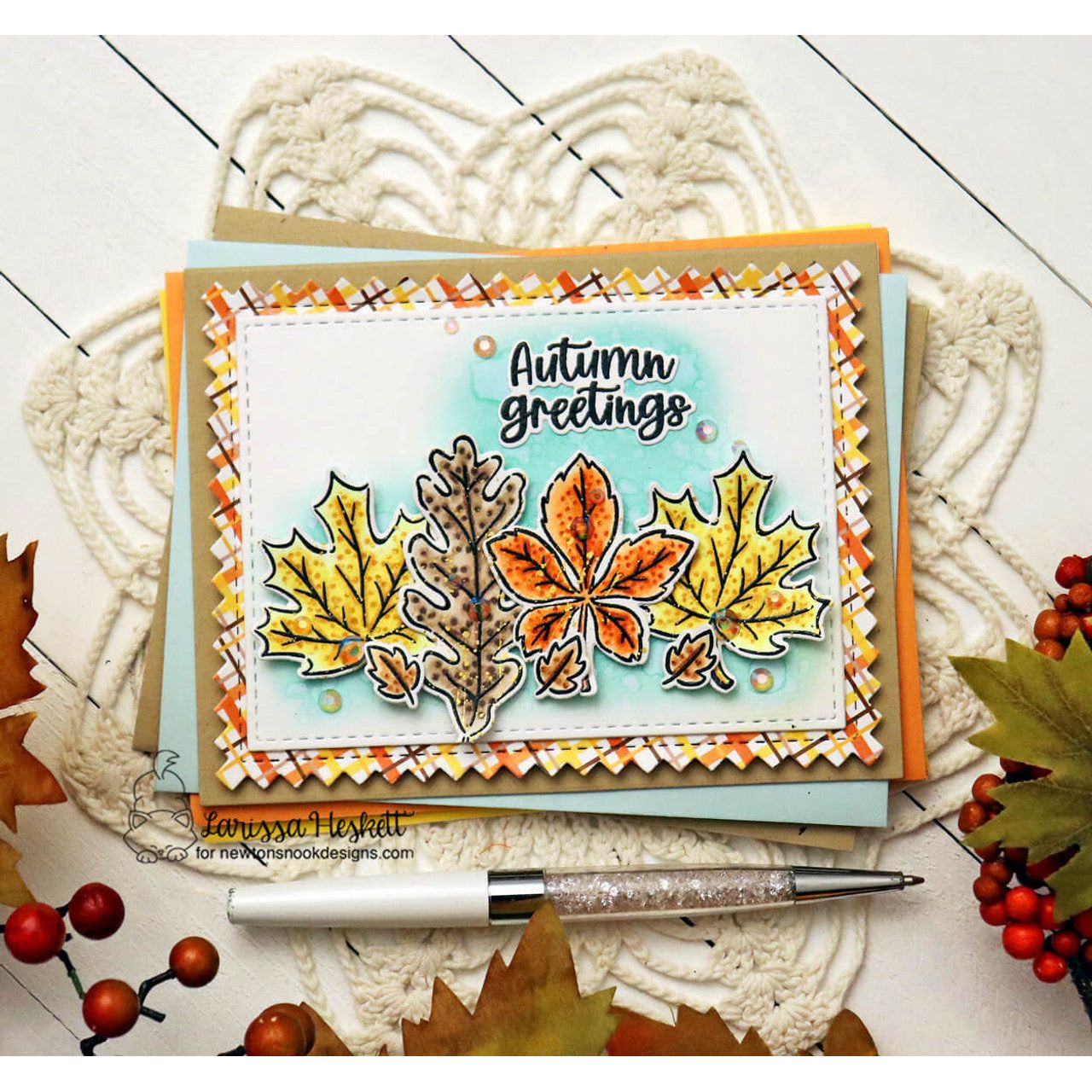 Newton's Nook Designs Autumn Woofs 6 x 6 inch Paper Pad nn2409p02 autumn