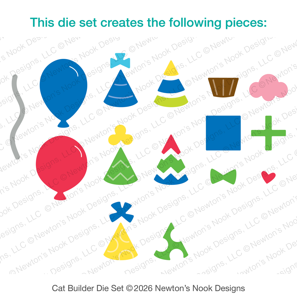 Newton's Nook Designs Birthday Accessories Dies nn2608d03 contents inside package