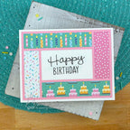 Newton's Nook Designs Birthday Greetings Clear Stamps nn2608s01 happy birthday card