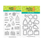 Newton's Nook Designs Birthday Postage Sampler Clear Stamp and Die Set 1