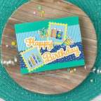 Newton's Nook Designs Birthday Postage Sampler Clear Stamps nn2507s03 happy birthday