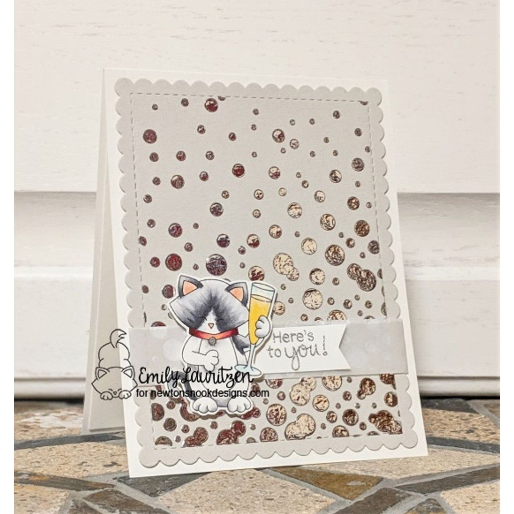 Newton's Nook Designs Bubbly Stencil nn1803t01 cat