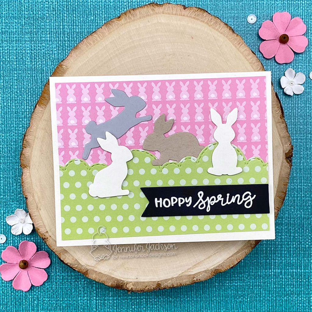 Newton's Nook Designs Bunny Silhouettes Dies nn2602d02 bunny background