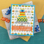 Newton's Nook Designs Cake Builder Dies nn2608d04 belated birthday card