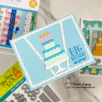 Newton's Nook Designs Cake Builder Dies nn2608d04 big birthday wishes card