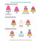 Newton's Nook Designs Cake Builder Dies nn2608d04 guide to build three tiered cake