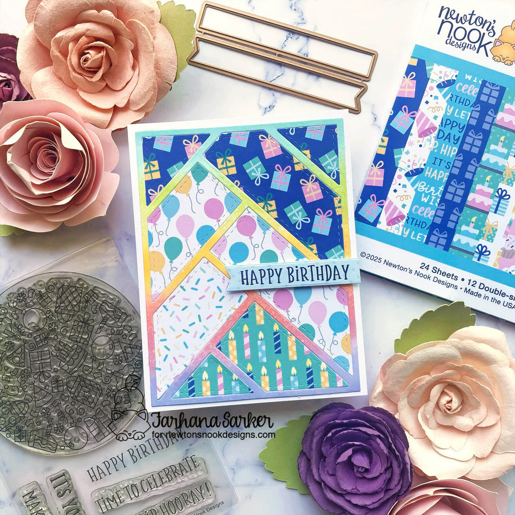 Newton's Nook Designs Card Layout 3 Die nn2507d04 happy birthday