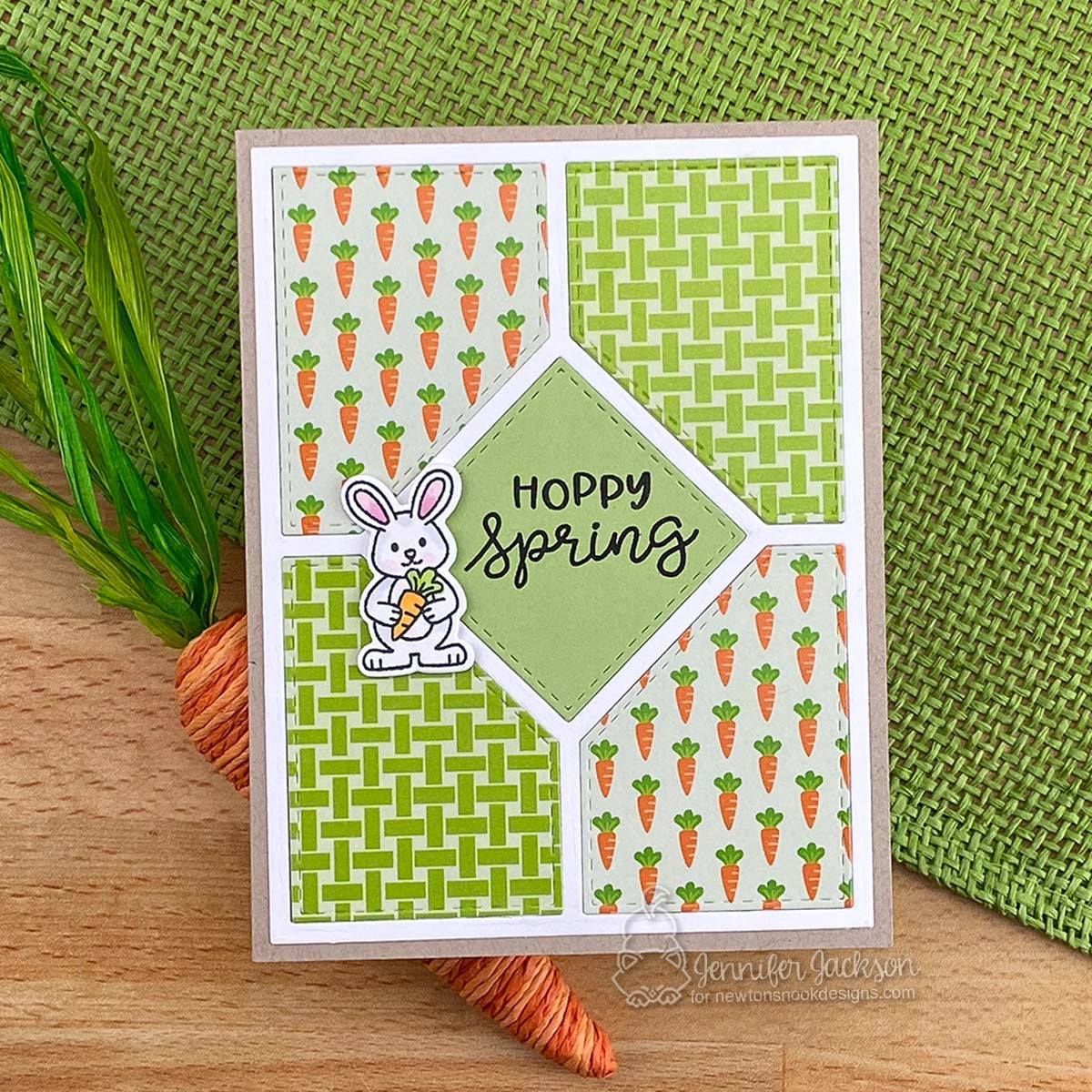 Newton's Nook Designs Card Layout 6 Die nn2602d04 carrots and crosshatch