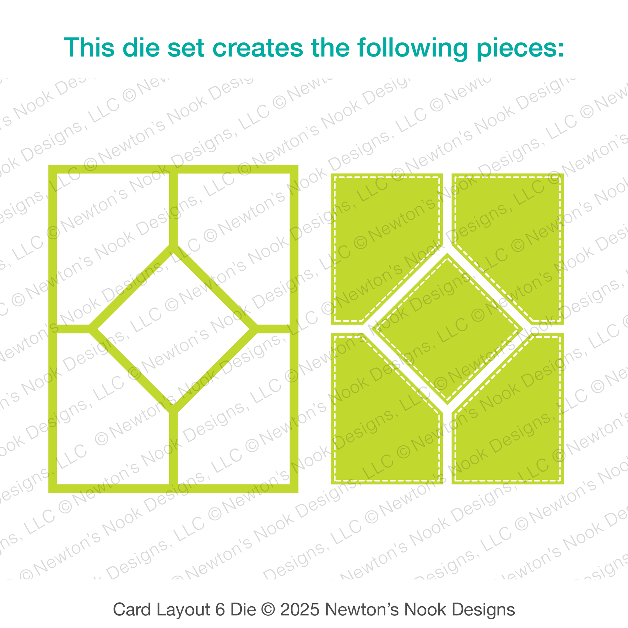 Newton's Nook Designs Card Layout 6 Die nn2602d04 image 1