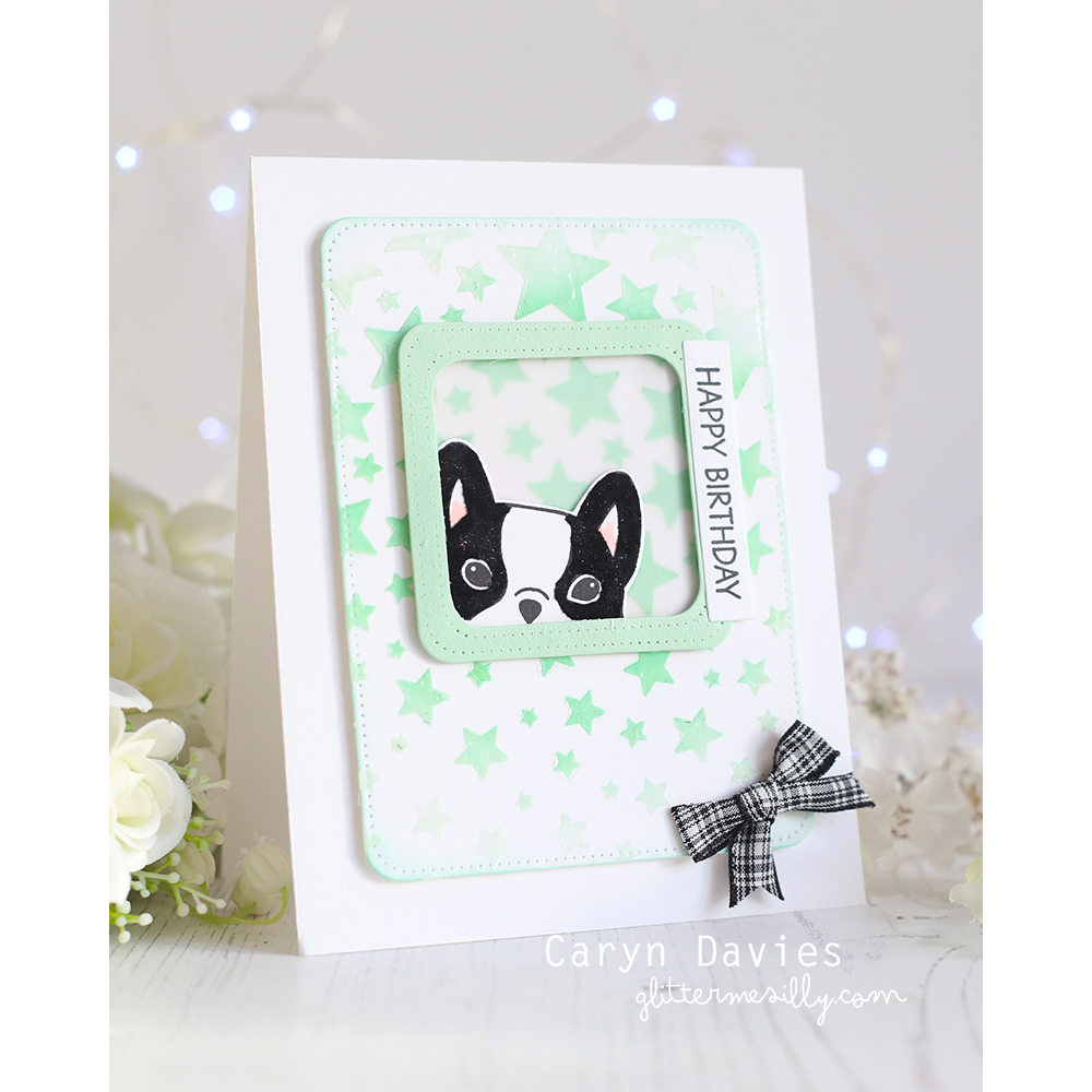 Newton's Nook Designs Cascading Stars Stencil nn1905t02 happy birthday | color-code:ALT01